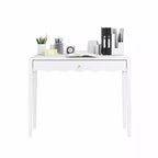 Coiffeuse blanche avec tiroir, petite table d'écriture de bureau, table console de rangement d'entrée (Table uniquement incluse) - ModernLuxe