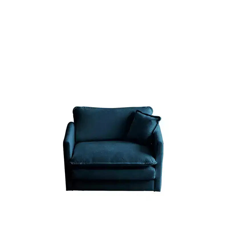 Fauteuil d'appoint profond surdimensionné Homy Casa avec coussin, bleu