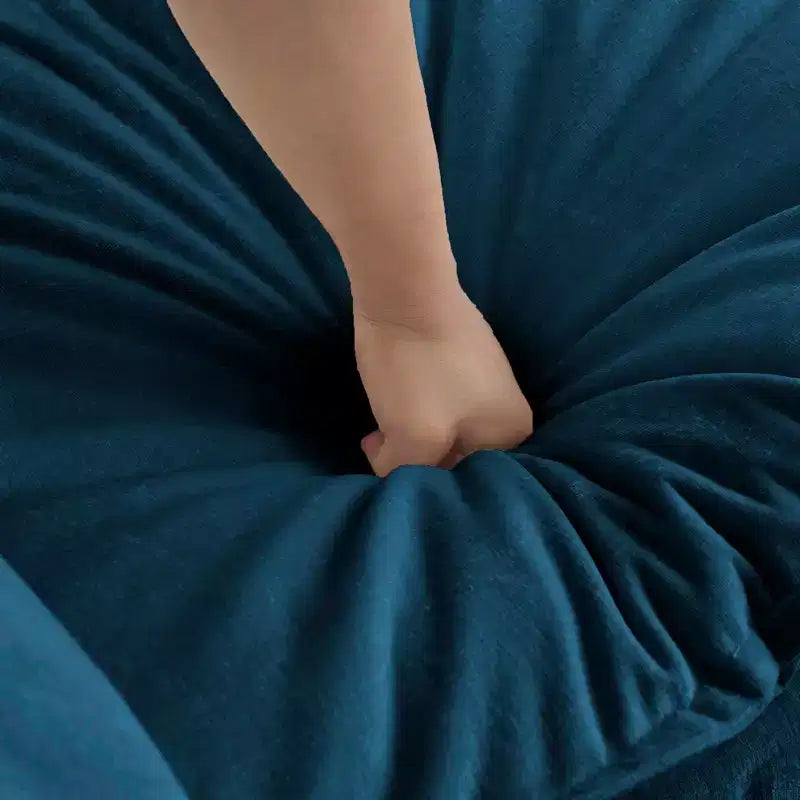 Fauteuil d'appoint profond surdimensionné Homy Casa avec coussin, bleu