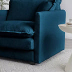 Fauteuil d'appoint profond surdimensionné Homy Casa avec coussin, bleu