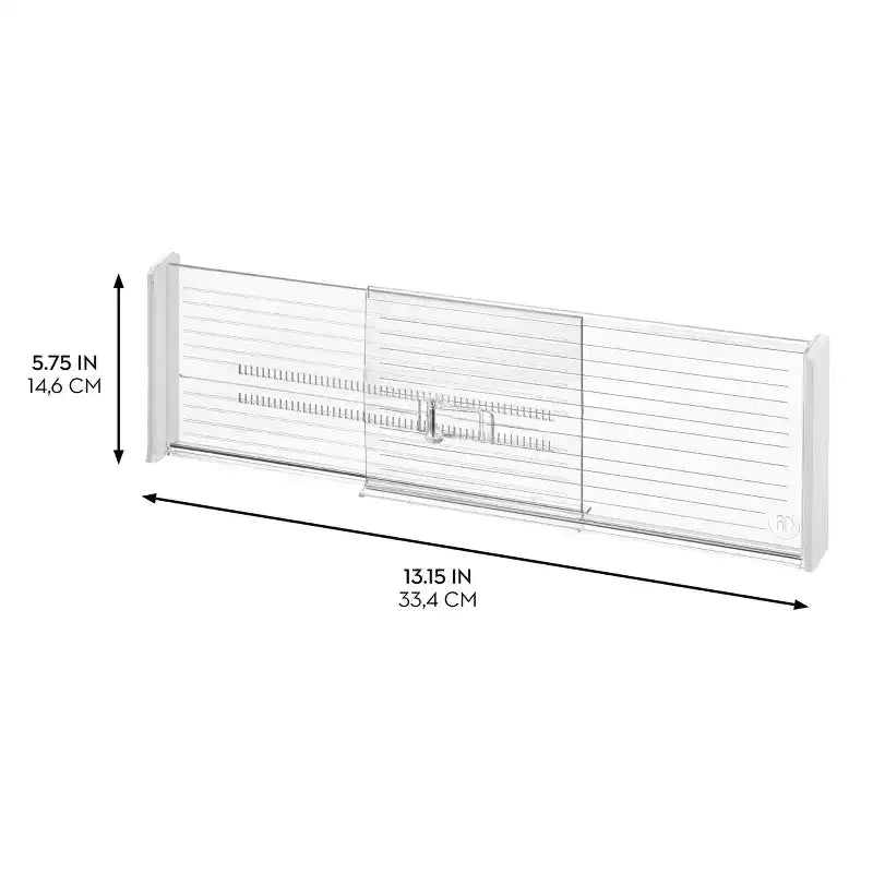 iDesign Séparateurs de tiroir profonds extensibles en plastique – Organiseurs de rangement réglables pour cuisine et maison, 33,4 x 3,2 x 14,6 cm, lot de 8