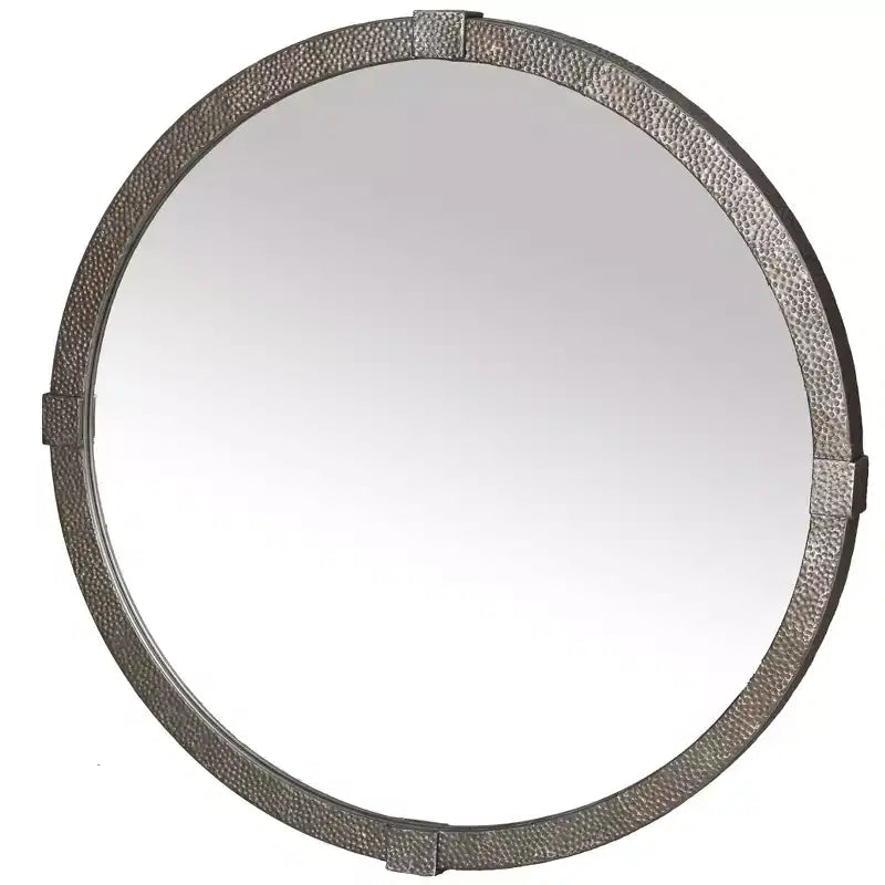 Miroir rond en métal Shailene - CMI4000 - Argent - Safavieh Couture