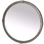 Miroir rond en métal Shailene - CMI4000 - Argent - Safavieh Couture