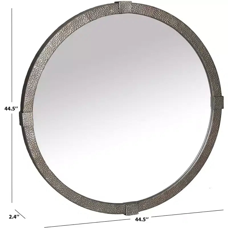 Miroir rond en métal Shailene - CMI4000 - Argent - Safavieh Couture
