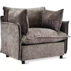 VINGLI Fauteuils d'appoint, Vert 34 Largeur Fauteuil de Lecture Surdimensionné Fauteuil Rembourré Tissu Chenille Doux Chaises de Salon Canapé