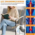 Siège de salon rembourré, cadre métallique ergonomique, coussin et dossier moelleux, pour salon, chambre à coucher