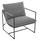 Siège de salon rembourré, cadre métallique ergonomique, coussin et dossier moelleux, pour salon, chambre à coucher