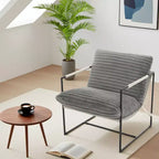 Siège de salon rembourré, cadre métallique ergonomique, coussin et dossier moelleux, pour salon, chambre à coucher