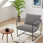 Siège de salon rembourré, cadre métallique ergonomique, coussin et dossier moelleux, pour salon, chambre à coucher