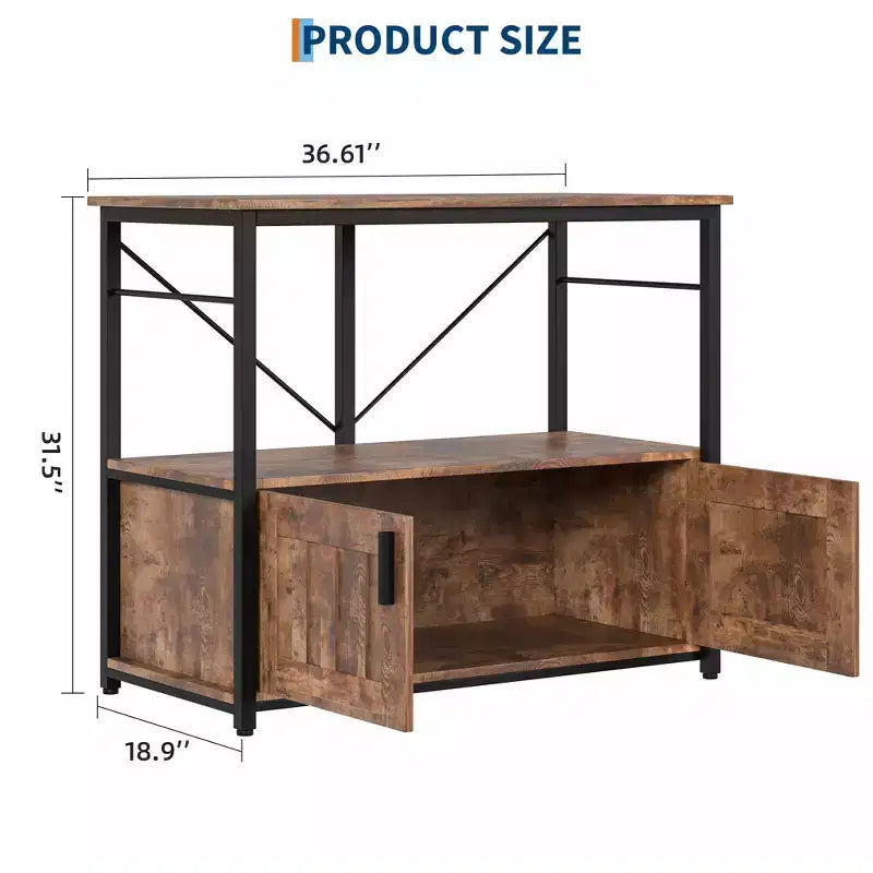 Meuble aquarium robuste pour cuves de 150-190 litres – Armoire métal et bois, supporte 300 kg, rangement pour accessoires de poisson, organisateur élégant pour la maison