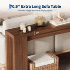 COZONY 70.9 Table Console Étroite de Ferme, Table de Canapé Rustique en Bois pour Entrée ou Salon