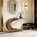 Console en bois contemporaine en forme de C GDFStudio Marne
