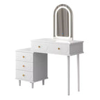 Coiffeuse de Maquillage avec Lumières et Miroir, Table de Maquillage Moderne avec 2 Tiroirs et Armoire à 3 Tiroirs