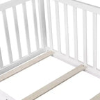 Lit et sommier Whisen Twin Floor avec barrières hautes, 6 lattes incluses, garde-corps de sécurité, sans porte