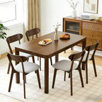 Chaises de salle à manger rembourrées GDFStudio Kelcey en bois massif de style Mid-Century (Lot de 2)