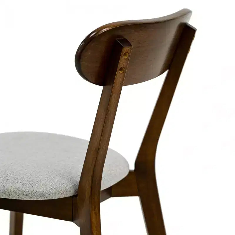 Chaises de salle à manger rembourrées GDFStudio Kelcey en bois massif de style Mid-Century (Lot de 2)