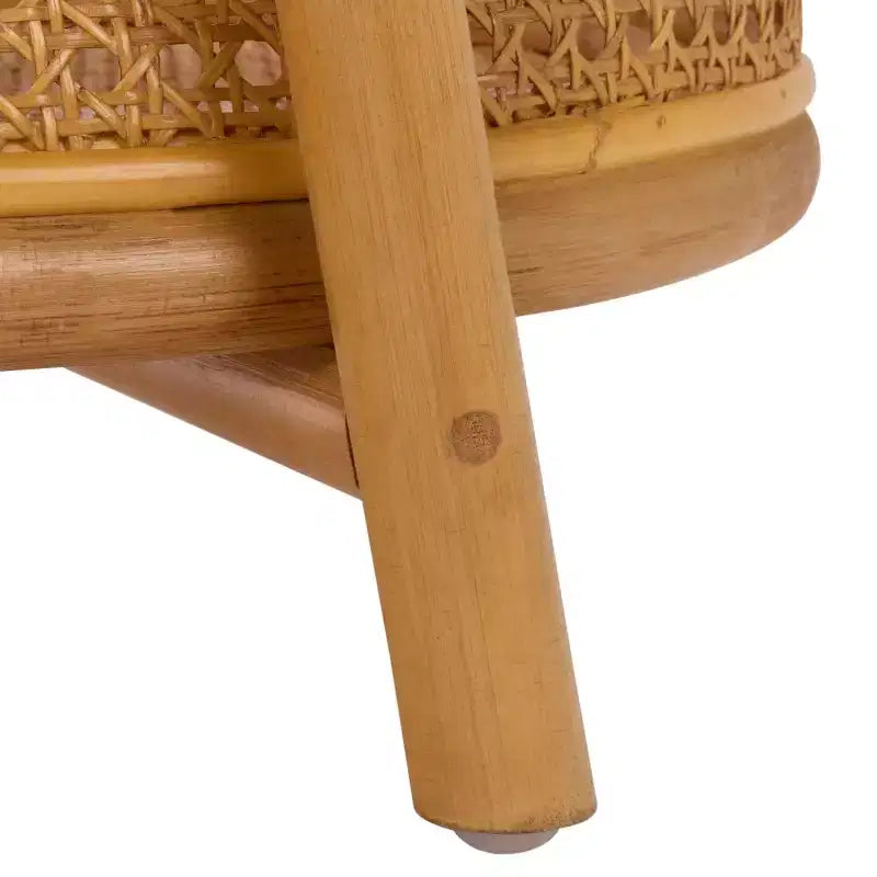 Table d'appoint à 2 étagères en rotin Shayleen - CWK3023 - Naturel - Safavieh Couture