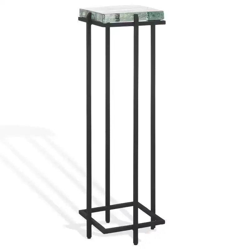 Table d'appoint en verre coulé Giabelle - SFV7905 - Noir/Transparent - Safavieh Couture