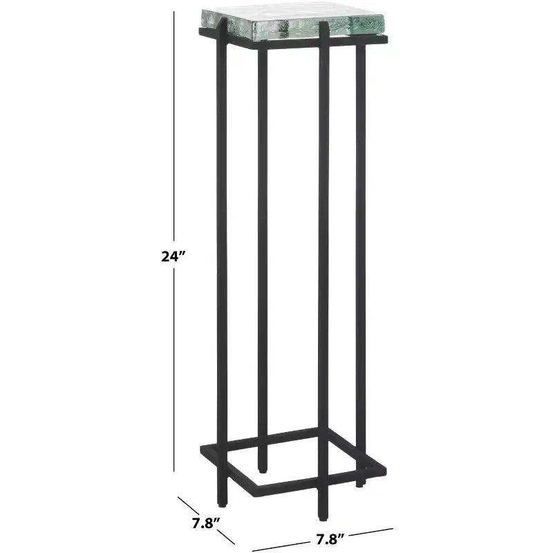 Table d'appoint en verre coulé Giabelle - SFV7905 - Noir/Transparent - Safavieh Couture