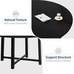 Table à manger ronde industrielle de 47 pouces pour 4-6 personnes, table de cuisine peu encombrante en bois avec cadre en métal, table à manger moderne rustique, sans chaises