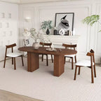 Ensemble table à manger ovale 4 places en bois GDFStudio Hayden Farmhouse de 62,9 pouces