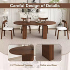 Ensemble table à manger ovale 4 places en bois GDFStudio Hayden Farmhouse de 62,9 pouces