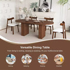 Ensemble table à manger ovale 4 places en bois GDFStudio Hayden Farmhouse de 62,9 pouces