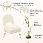 Chaise de coiffeuse Furniliving avec rangement, Chaise de maquillage avec rangement et dossier pliable