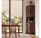 64,8 " Armoire de coin de ferme haute avec portes, placard de rangement pour garde-manger avec étagères réglables pour la cuisine, le salon et la salle de bain