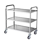 Kitchen Utility Cart, 3 Tiers, Wire Rolling Cart with 450lbs Capacity, Steel Service Cart on Wheels
