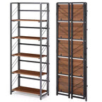 Étagère pliante à 4/5 niveaux – Bibliothèque industrielle sans assemblage pour bureau à domicile