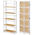 Étagère pliante à 4/5 niveaux – Bibliothèque industrielle sans assemblage pour bureau à domicile
