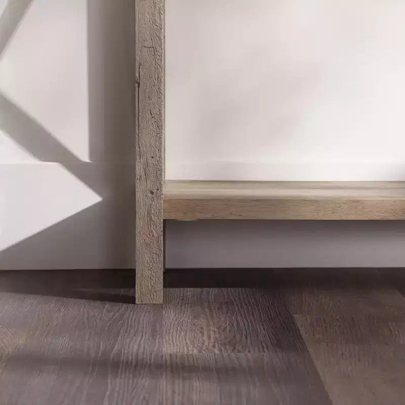 Table d'entrée moderne de style ferme en métal avec étagère inférieure