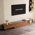 Meuble TV extensible Luck Live Mid-Century Modern 78.74102.3 avec 3 tiroirs, façade texturée et console multimédia moderne pour salon