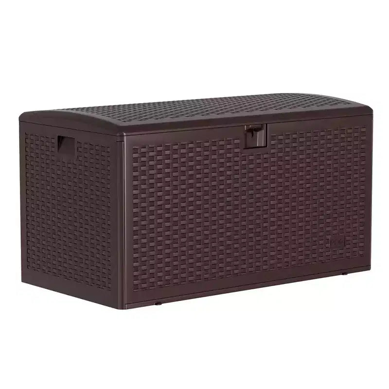 Grand coffre de rangement étanche en résine de 276 litres pour intérieur et extérieur, conteneur de rangement verrouillable pour coussins de mobilier de jardin, coussins décoratifs, outils de jardinage