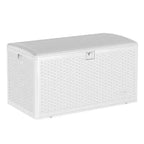 Grand coffre de rangement étanche en résine de 276 litres pour intérieur et extérieur, conteneur de rangement verrouillable pour coussins de mobilier de jardin, coussins décoratifs, outils de jardinage