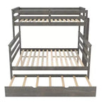 Whisen Wood Lit superposé double XL sur grand lit avec échelle, lattes en bois massif