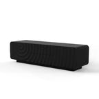 Meuble TV de 58 po avec armoire de rangement, meuble de divertissement TV au design en spirale avec 2 tiroirs
