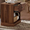 Mid Century Modern Fluted Bedside Table with Drawer  Space-Saving Bedside Table with Storage, Ideal for Bedroom or Living Room