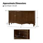 Janey 58 Buffet à 4 portes de large|HULALA HOME-ACORN