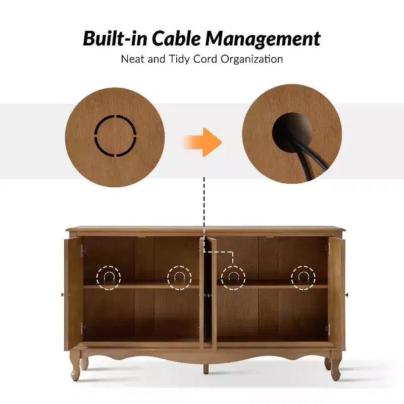 Janey 58 Buffet à 4 portes de large|HULALA HOME-ACORN