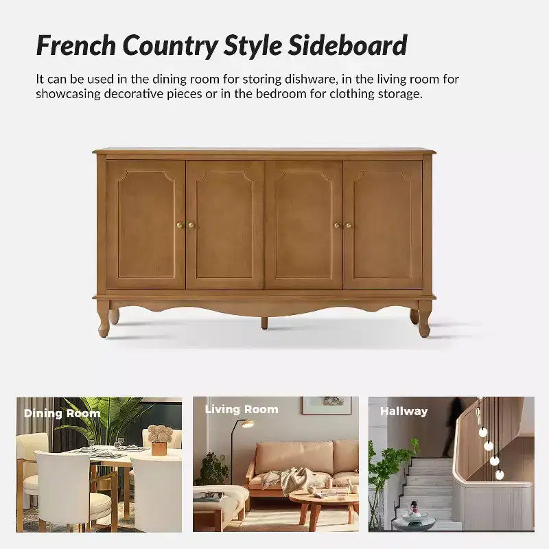 Janey 58 Buffet à 4 portes de large|HULALA HOME-ACORN