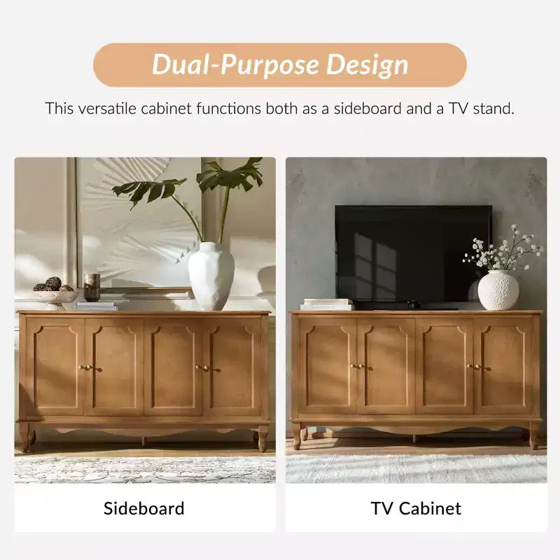 Janey 58 Buffet à 4 portes de large|HULALA HOME-ACORN