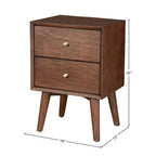 Table de chevet Flynn, Noyer