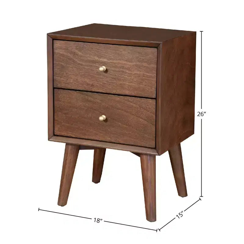 Table de chevet Flynn, Noyer
