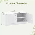 Banc à chaussures 2 portes Costway avec étagères réglables et espace de rangement caché Naturel + Blanc/Blanc