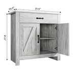 Meuble de buffet, armoire de rangement de cuisine avec tiroirs, porte, étagères réglables, buffet autoportant avec placard de rangement