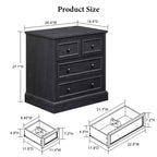 Table de chevet avec 4 tiroirs de rangement, table de nuit large de 66 cm avec station de charge, tables d'appoint en bois pour chambre à coucher, salon