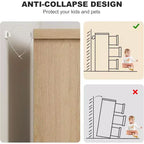 COZONY Commode à 7 tiroirs de 118,9 cm de large, en chêne naturel, avec poignées intégrées