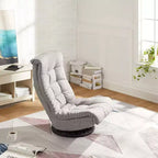 Chaise longue pivotante en mousse Summit Adventure avec appuie-tête, compatible avec le sol, chaise de jeu réglable, gris 26x23x14 pouces